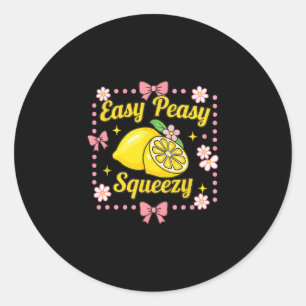 Sticker Rond Équipage de limonade Easy Peasy Lemon Squeezy drôl