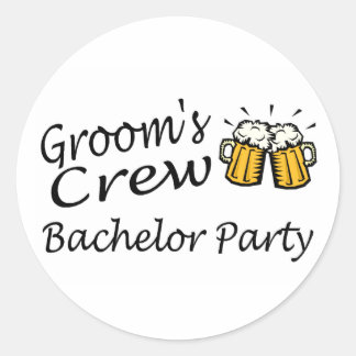 Sticker Rond Équipage des champignons (Jugs de bière)