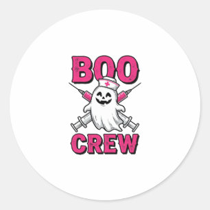 Sticker Rond Équipage fantôme infirmière Halloween vecteur conc