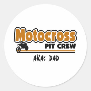 Sticker Rond Équipage Motocross Pit