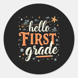 Sticker Rond Équipe 1ère année Retour à l'établissement scolair