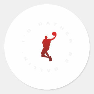 Sticker Rond Équipe américaine de soutien de basket-ball