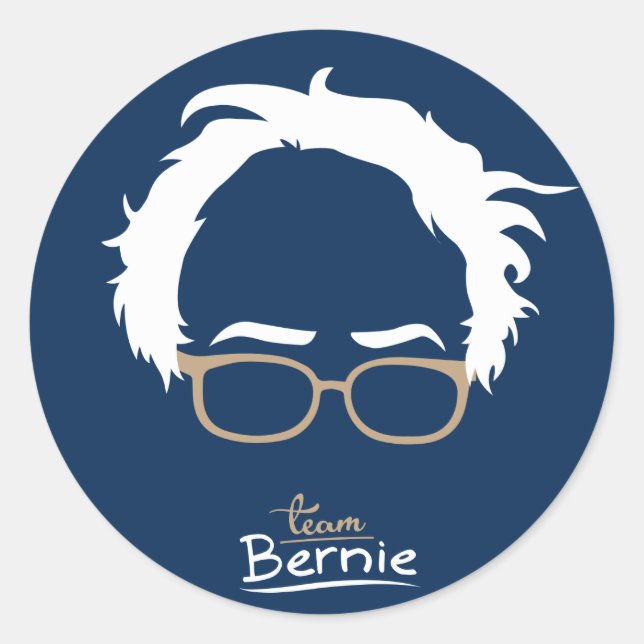 Sticker Rond Équipe Bernie - Bernie Sanders pour le président 2 (Devant)