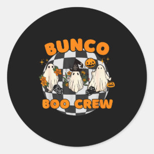 Sticker Rond Équipe Bunco Boo dés de Bunco Halloween