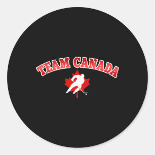Sticker Rond Équipe Canada Fierté Voyage Sport Hockey Pl