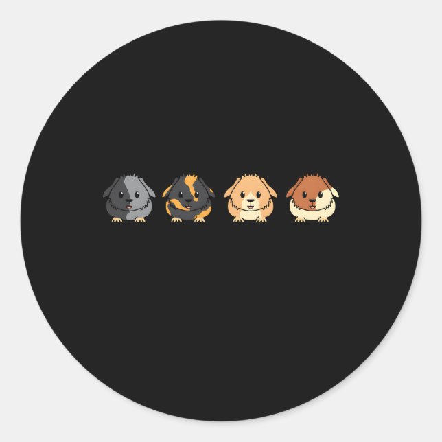 Sticker Rond Équipe Cavy Guinea Pig Rodent (Devant)