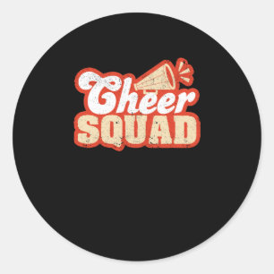 Sticker Rond Équipe Cheerled Funny Pom-pom girl