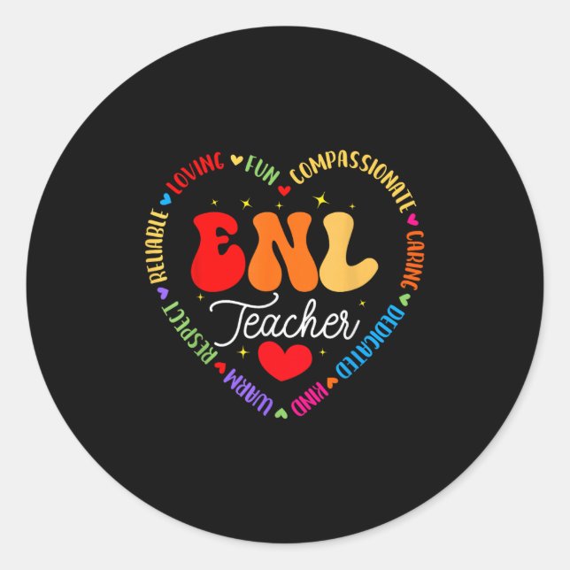 Sticker Rond Équipe cycliste Enl Teacher (Devant)