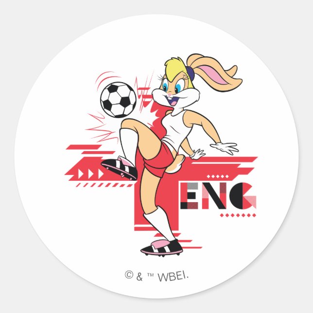 Sticker Rond Équipe d'Angleterre de football graphique de Lola  (Devant)