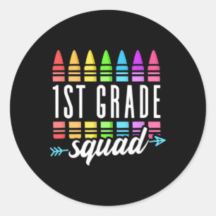 Sticker Rond Équipe de 1re année Ck retour à l'école Enseignant