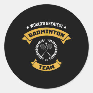 Sticker Rond Équipe de Badminton