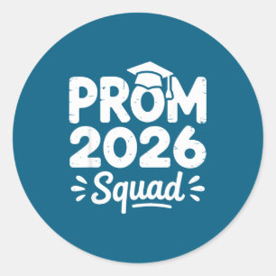 Sticker Rond Équipe de bal 2026 Diplômé Drôle