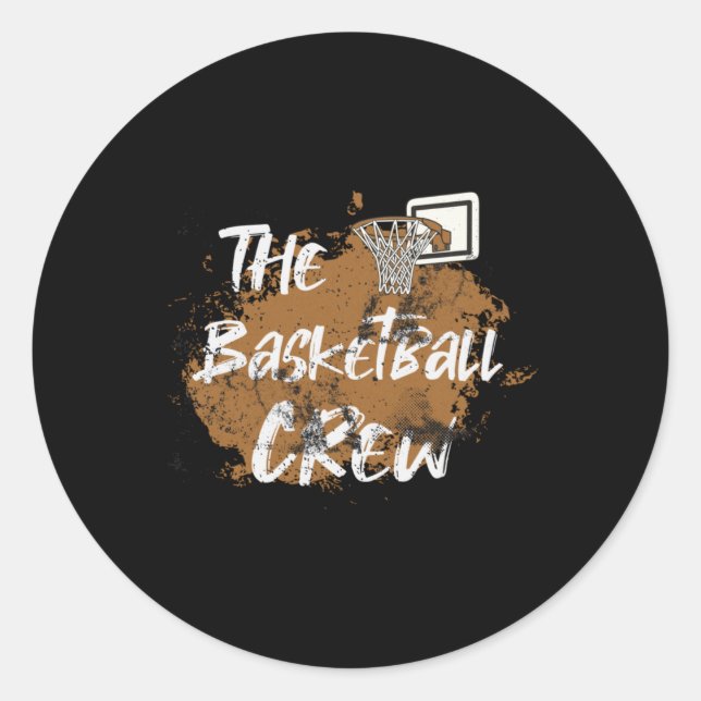 Sticker Rond Équipe de basket-ball (Devant)