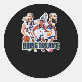 Sticker Rond Équipe de basket-ball Minnesota Squad Design 1