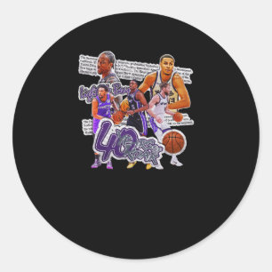 Sticker Rond Équipe de basket-ball Sacramento Squad Design 1