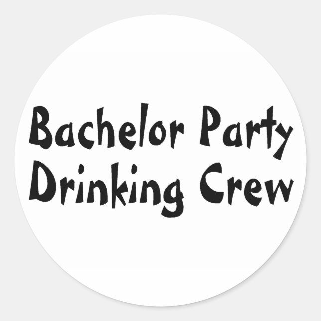 Sticker Rond Équipe de boeufs de la fête du baccalauréat (Devant)