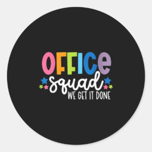 Sticker Rond Équipe De Bureau Nous Le Rendons À L'École Heureux