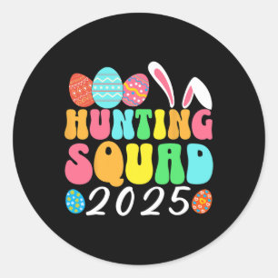 Sticker Rond Équipe de chasse aux oeufs 2025 Chasse aux oeufs d