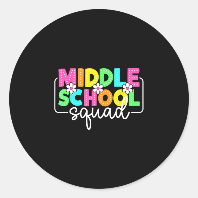 Sticker Rond Équipe de collège rentrée des professeurs (Devant)