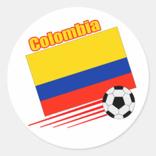 Sticker Rond Équipe de Colombie de football