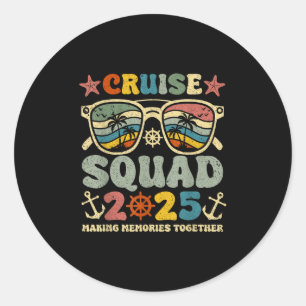 Sticker Rond Équipe de croisière 2025 Famille de jumelage de va