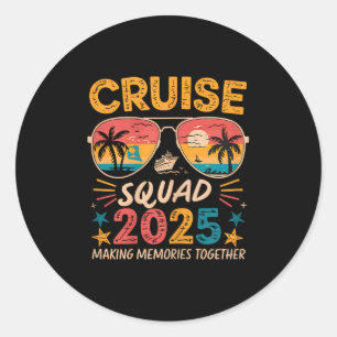 Sticker Rond Équipe de croisière 2025 Famille de jumelage de va