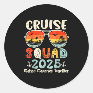 Sticker Rond Équipe de croisière 2025 Famille de jumelage de va