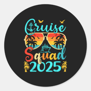 Sticker Rond Équipe de croisière 2025 Famille de jumelage de va