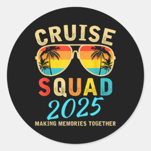Sticker Rond Équipe de croisière 2025 Famille de jumelage de va