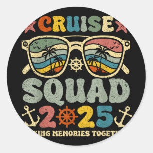 Sticker Rond Équipe de croisière 2025 Famille de jumelage de va