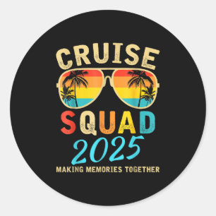 Sticker Rond Équipe de croisière 2025 Famille de jumelage de va