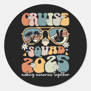 Sticker Rond Équipe de croisière 2025 Famille Groupe de corresp