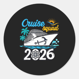 Sticker Rond Équipe de croisière 2026 en croisière plage d'Hawa