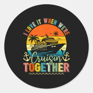 Sticker Rond Équipe de croisière 2026 Groupe familial correspon