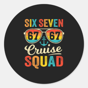 Sticker Rond Équipe de croisière 67 2025 Mème de croisière pour