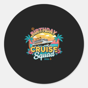 Sticker Rond Équipe de croisière d'anniversaire 2026 croisière