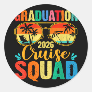 Sticker Rond équipe de croisière de fin d'études 2026 famille a