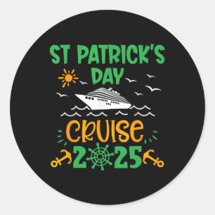 Sticker Rond Équipe de croisière de la Saint-Patrick 2025 T-shi