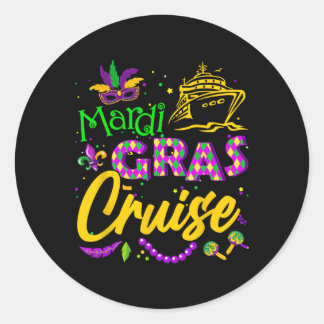 Sticker Rond Équipe de croisière Mardi Gras groupe de correspon
