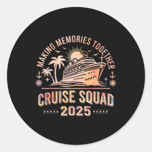Sticker Rond Équipe de croisière pour créer des souvenirs ensem