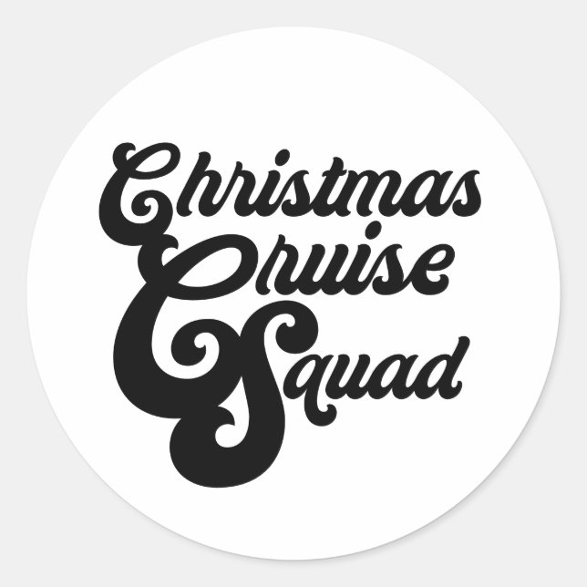 Sticker Rond Équipe de croisières de Noël (Devant)