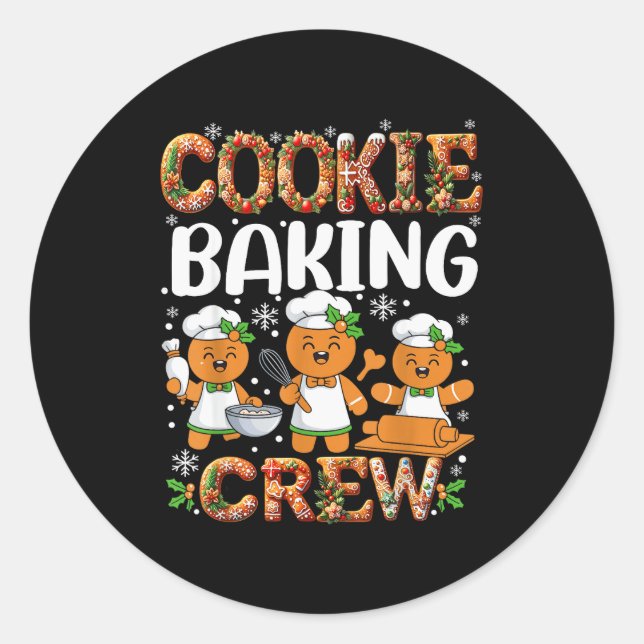 Sticker Rond Équipe de cuisson de biscuits amateurs de pain d'é (Devant)