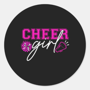 Sticker Rond Équipe de danse de bord de terrain Cheer Girl Supp