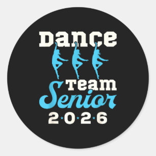 Sticker Rond Équipe de danse senior 2026 soirée de fin d'études