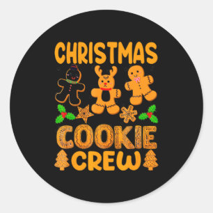 Sticker Rond Équipe de fabrication de biscuits de Noël Nouvelle
