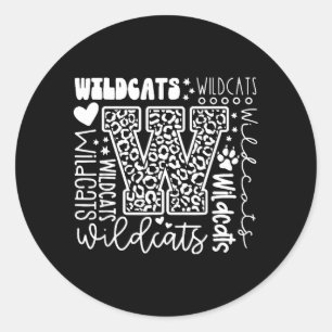Sticker Rond Équipe de fans de l'esprit scolaire Wildcats pour
