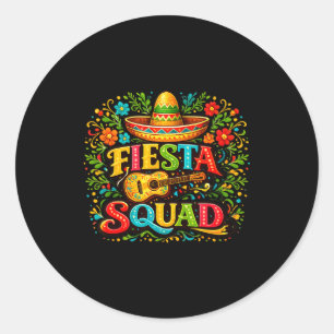 Sticker Rond Équipe de fête Cinco De Mayo Drôle de fête mexicai
