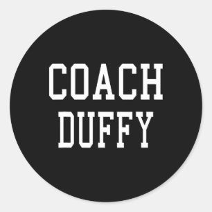 Sticker Rond Équipe de football de soccer sur mesure Coach Duff