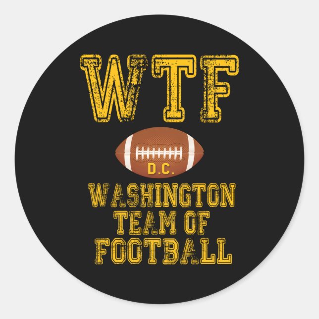 Sticker Rond Équipe De Football De Wtf Washington (Devant)