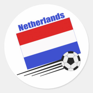 Sticker Rond Équipe de football néerlandaise